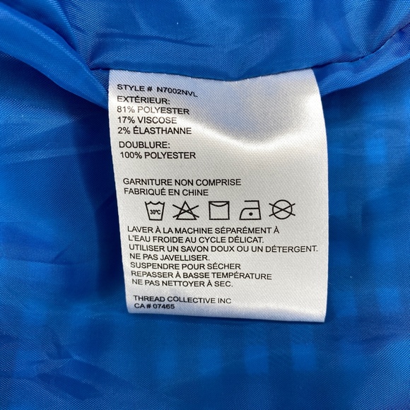 NVLT Black White Gingham Check Utility Rain Trench Coat Size M - Picture 11 of 14